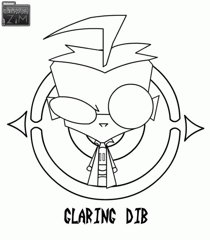 invader zim Colouring Pages