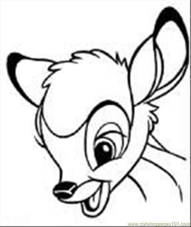 face Coloring Pages Bambi Walt Disney |Clipart Library