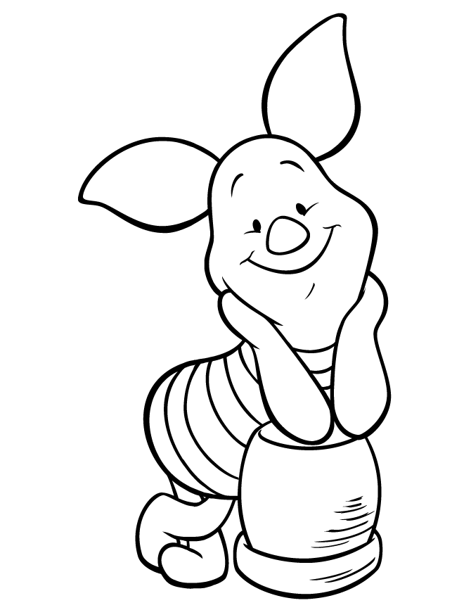 Piglet Coloring Pages Tigger | Free Printable Coloring Pages