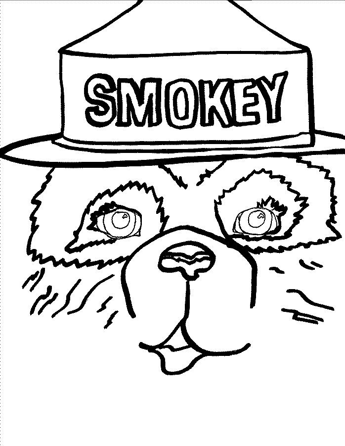 Free Smokey The Bear Coloring Page, Download Free Smokey The Bear