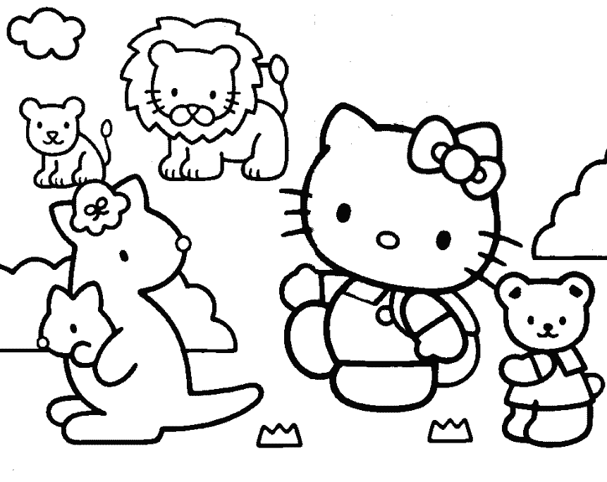 Hello Kitty And Friends Coloring Pages 