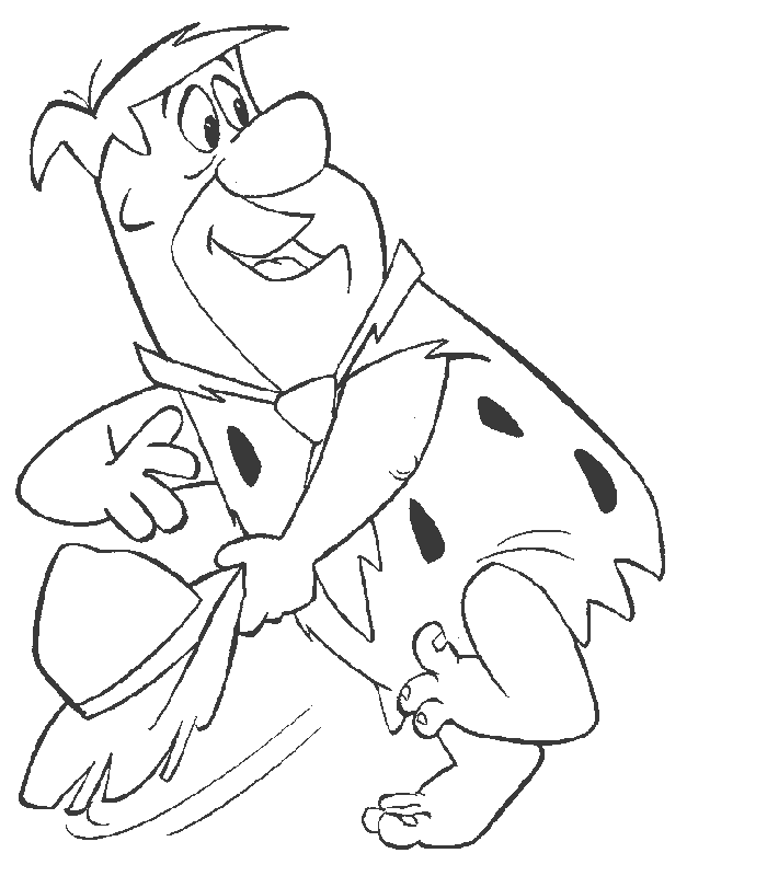 Flintstones with Pebbles Coloring Page | Kids Coloring Page
