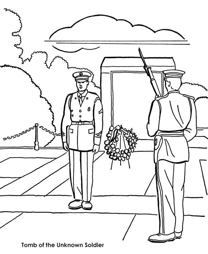 USA-Printables: Memorial Day Coloring Pages - US Holidays