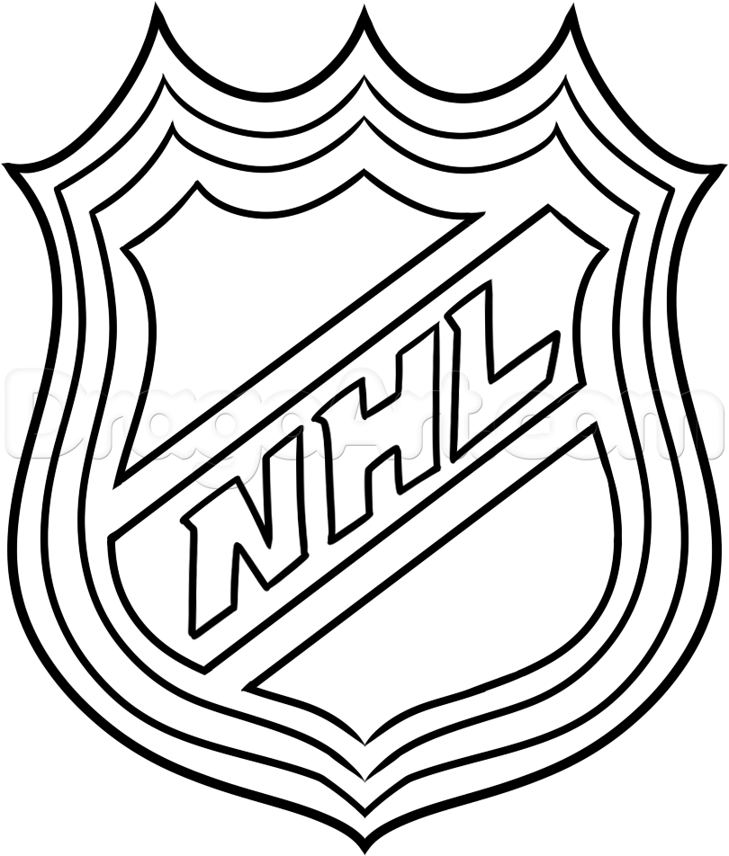 How to Draw the NHL Logo, Step by Step, Sports, Pop Culture, FREE