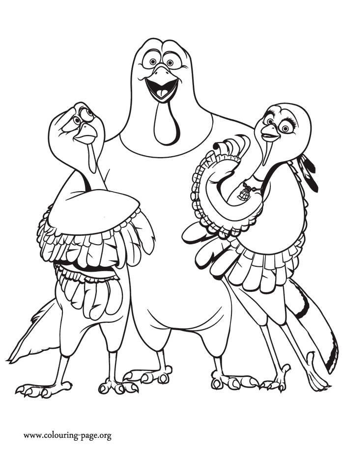 Free Birds - Jake, Reggie and Jenny coloring page