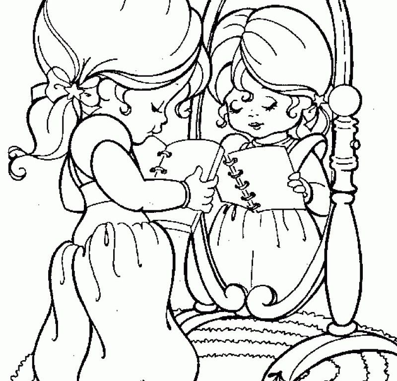 Rainbow Brite Reading Book Coloring Pages 