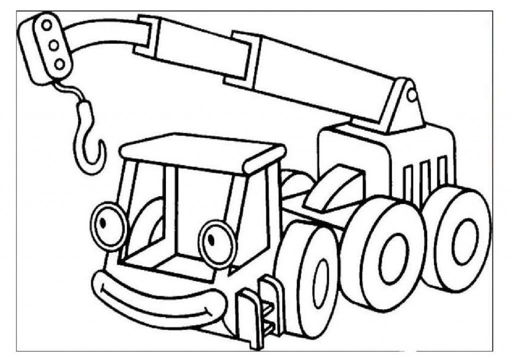 Beautiful Bob The Builder Crane Coloring Pages 