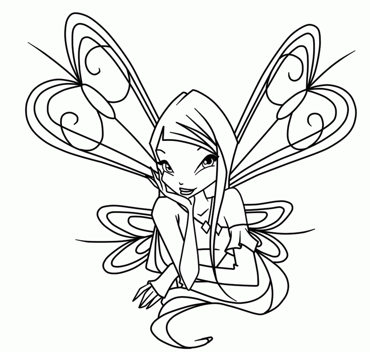 Winx Club Roxy coloring pages | Party time!