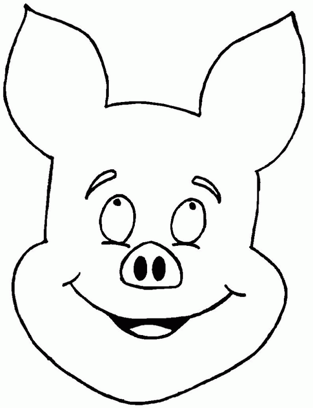 pig face mask Colouring Pages