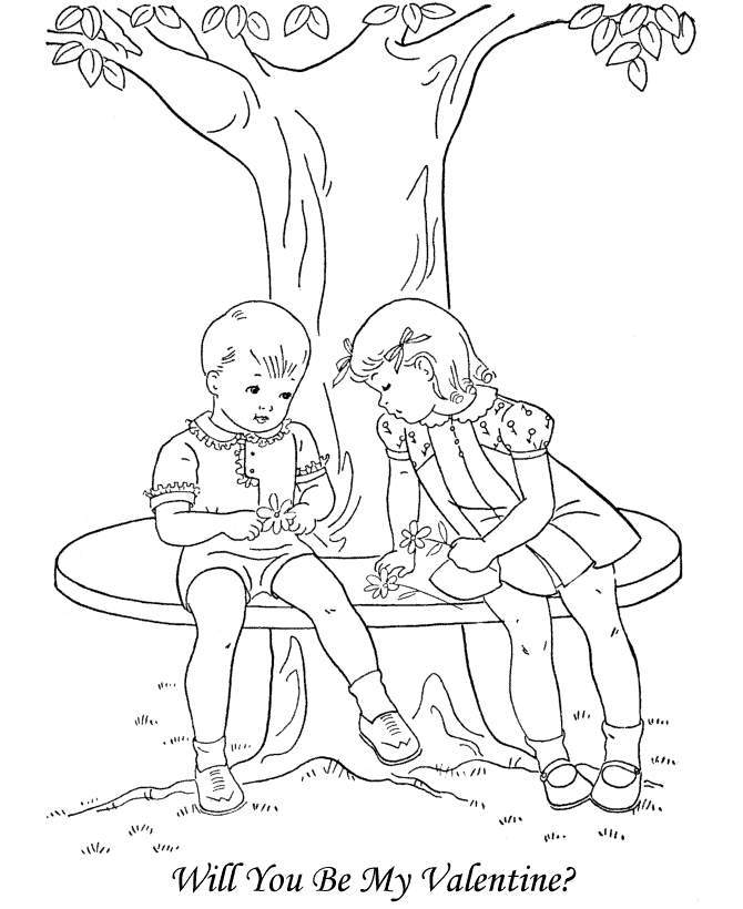 boy and girl coloring pages