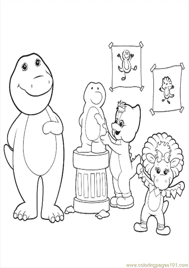 Coloring Pages Coloring Barney And Friends (Cartoons  Barney