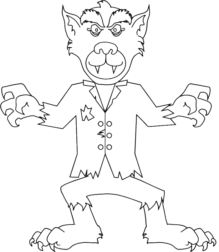 Free Werewolf Coloring Pages, Download Free Werewolf Coloring Pages png