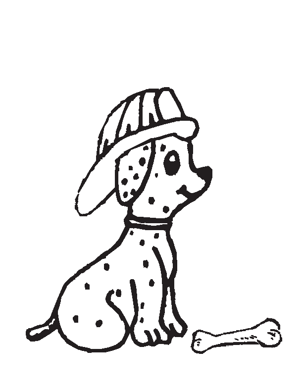 puppy fireman coloring pages