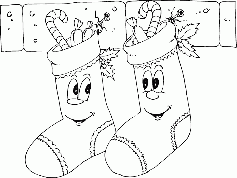 stockings Coloring Pages Printable