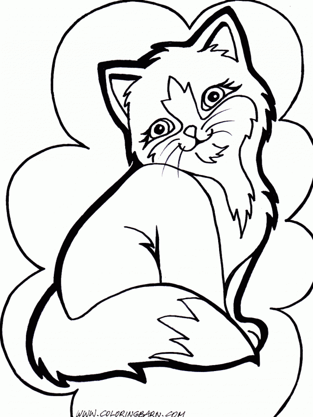 Kittens And Puppies Coloring Pages Cute Animal Box Picture