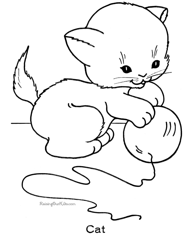 Free Printable Kitten Coloring Page