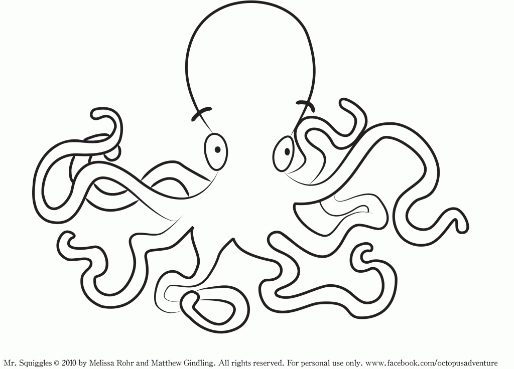 Octopus Coloring Page - Free