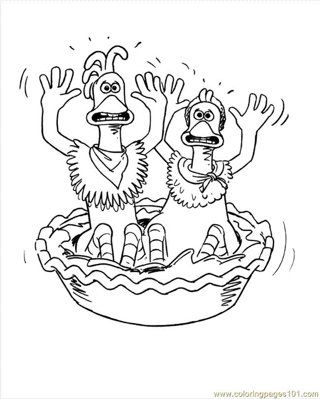 Coloring Pages Pie (Cartoons  Chicken Run) | free printable