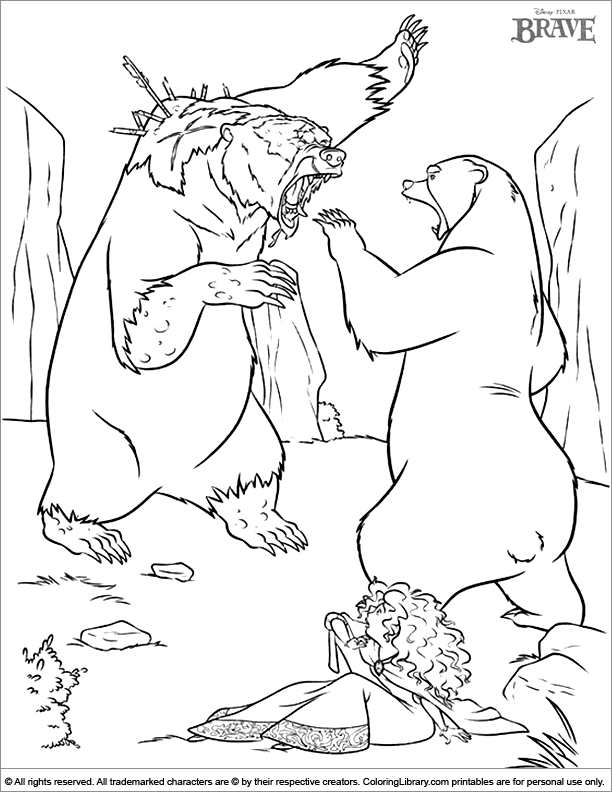 the Brave Colouring Pages