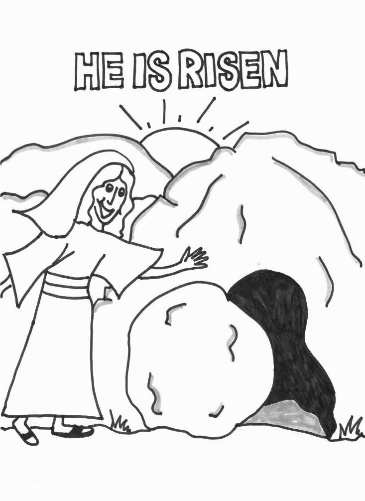 christian religious easter coloring page for children pascua