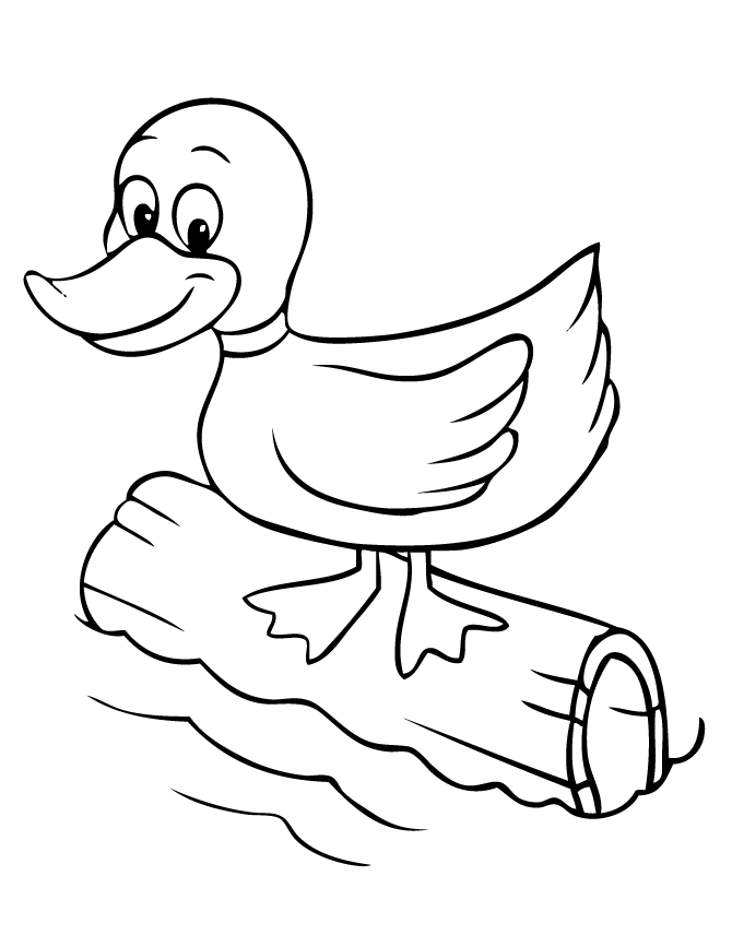 coloring pages of cartoon duck - Clip Art Library