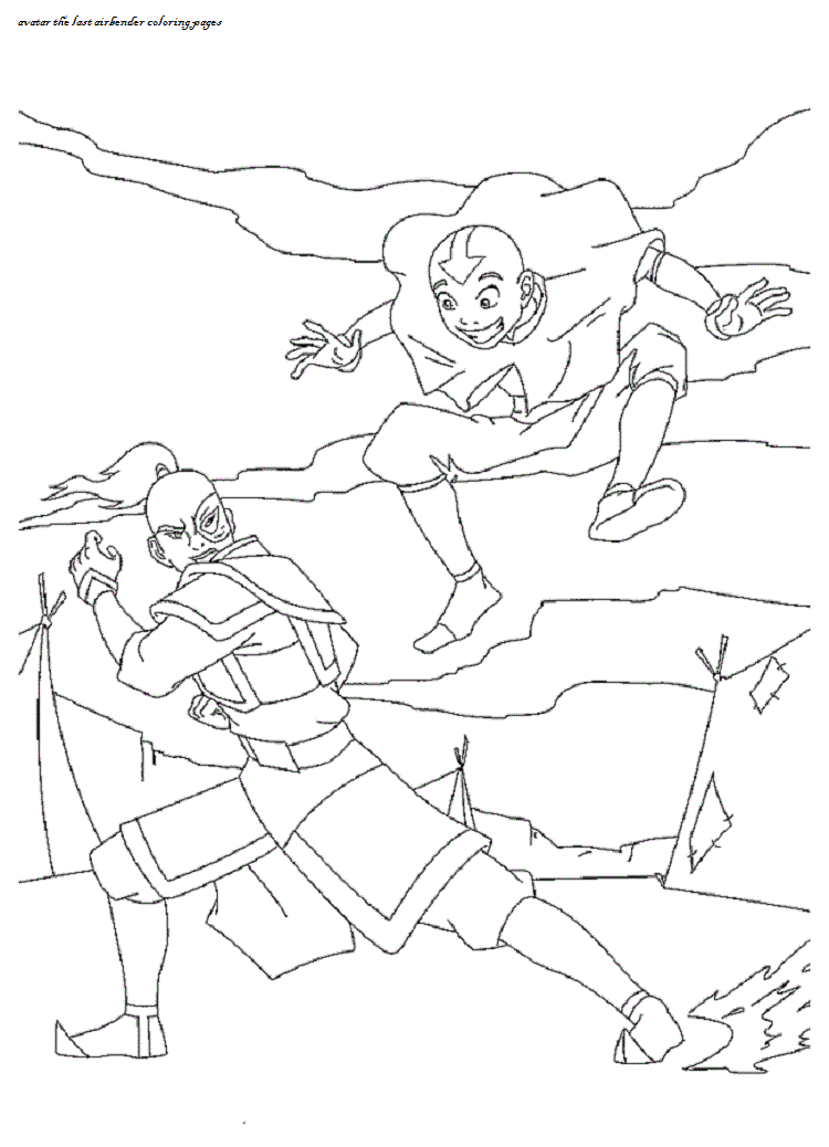 avatar the last airbender coloring pages 