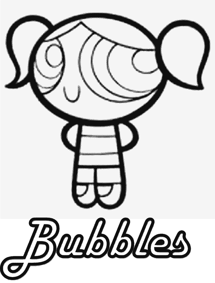 Bubbles Coloring Pages Powerpuff Girls Bubbles Coloring Pages