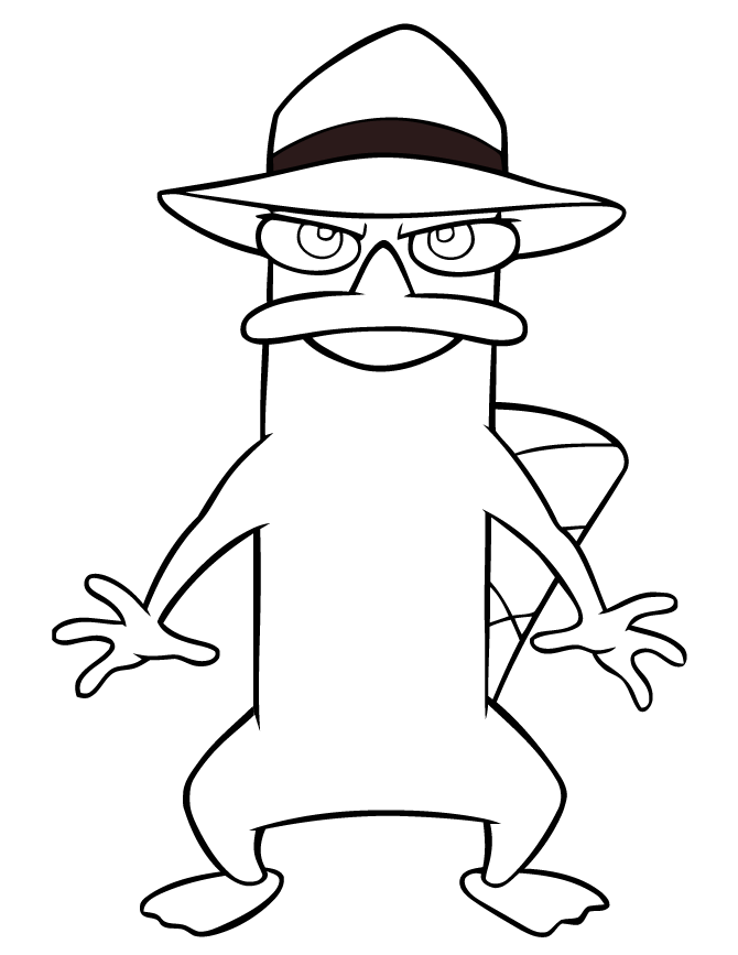 Perry The Platypus Coloring Pages perry the platypus coloring