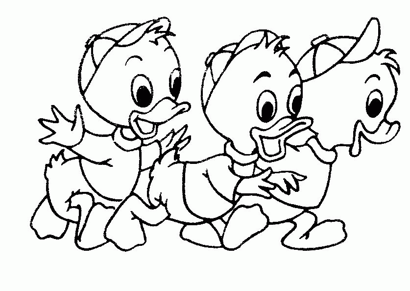  Three Donald Duck - Disney Coloring Pages