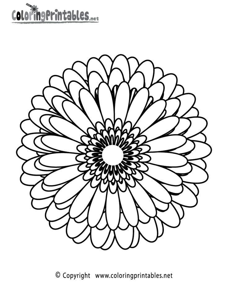 Abstract Flower Coloring Pages | Free 