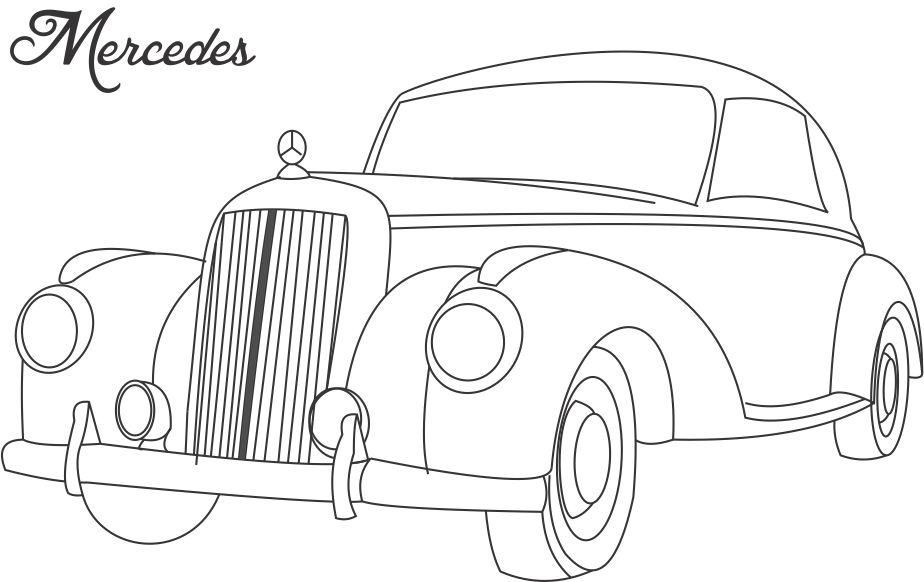 VINTAGE CARS Colouring Pages