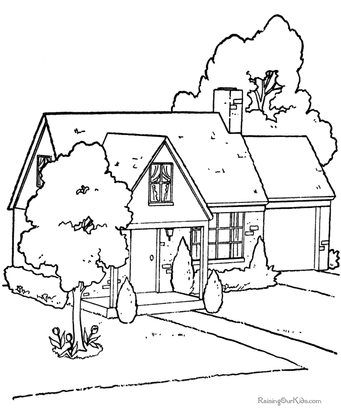 House picture to color