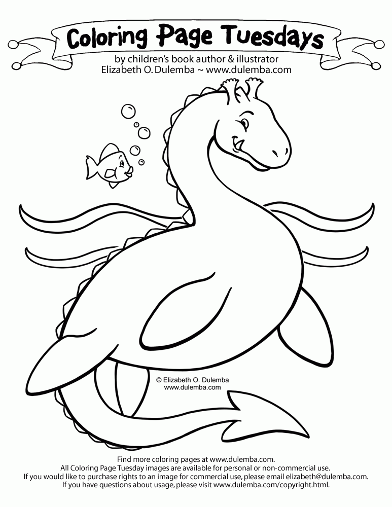  Coloring Page Tuesday! - Sea Serpent