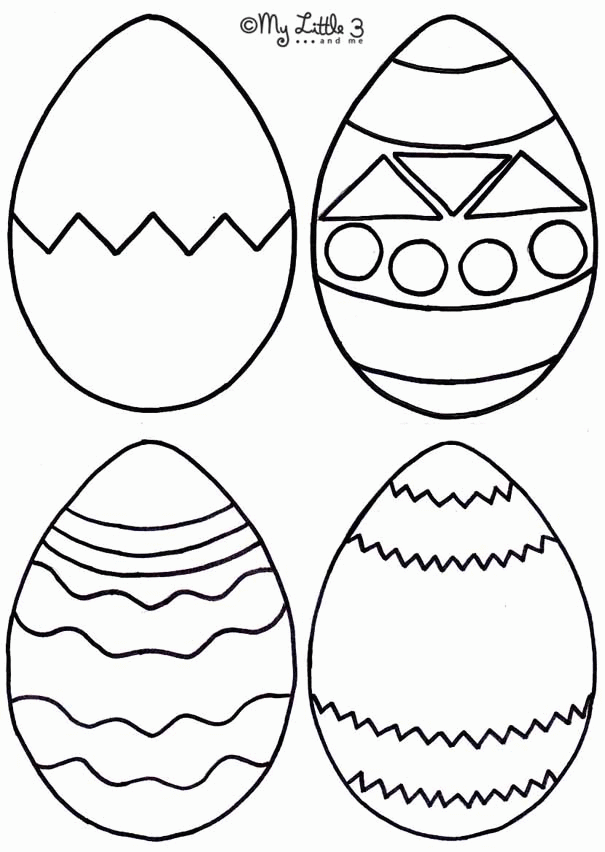 Easter Foam Bath Shapes - free printable template - My Little 3 and Me