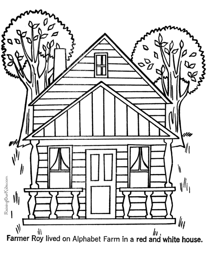 Free Coloring Pages Houses, Download Free Coloring Pages Houses png