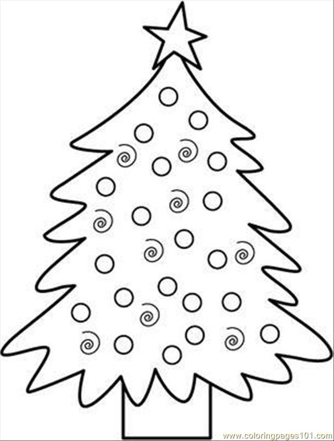 Coloring Pages Christmas Tree Coloring Page (Natural World  Trees