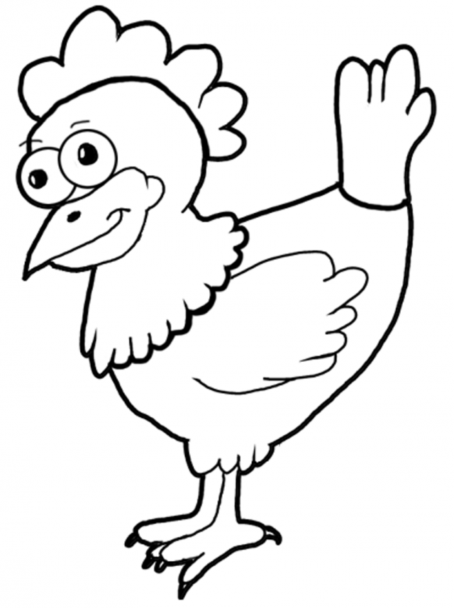 chicken cartoon drawing - Clip Art Library