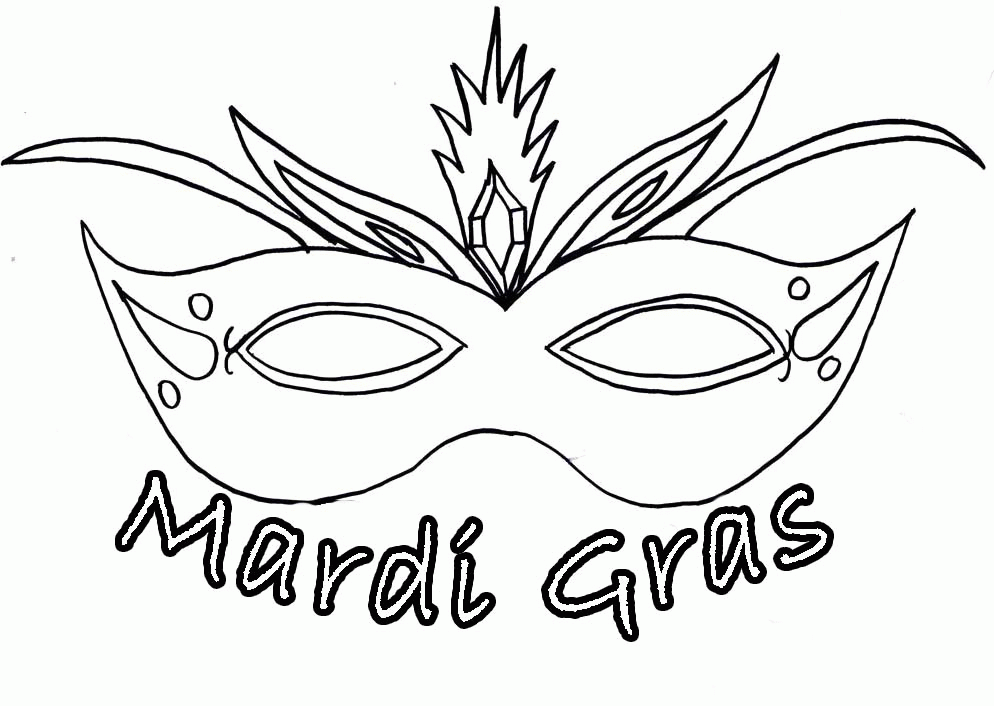 Mardi Gras Mask| Coloring Pages for Kids - Mardi Gras Coloring