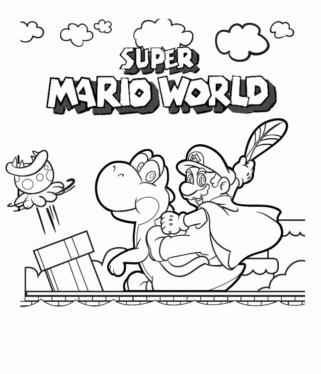 Mario Bros Coloring Picture World Pages | New Coloring Pages