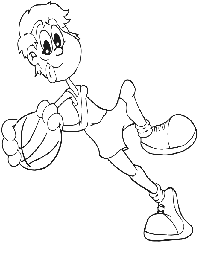 basketball hoop with the ball / Basketball | Kids printables