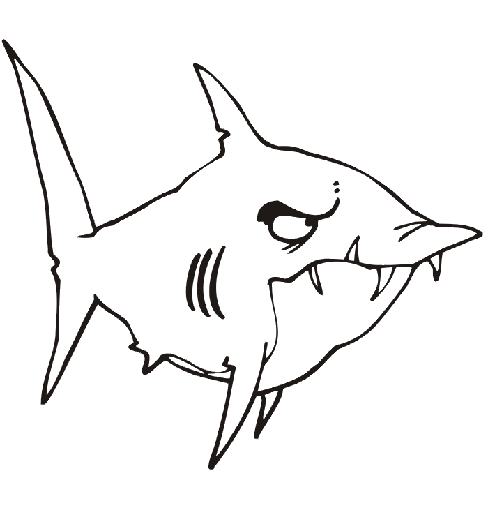 Shark| Coloring Pages for Kids | Printable Coloring Pages