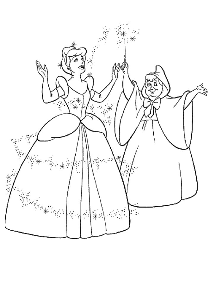 Printable Princess Cinderella Coloring Pages