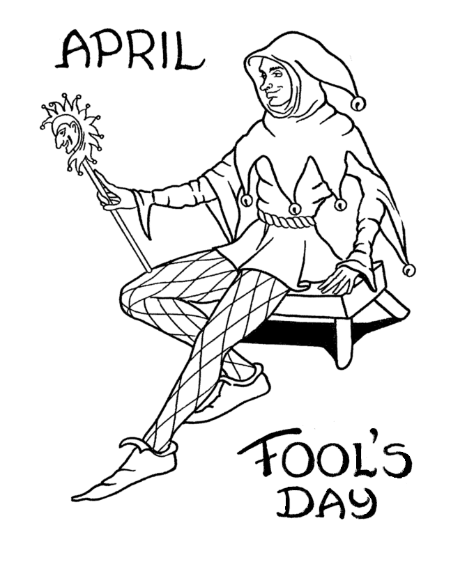 April Fools Day Coloring Pages | Free printable Court Jester