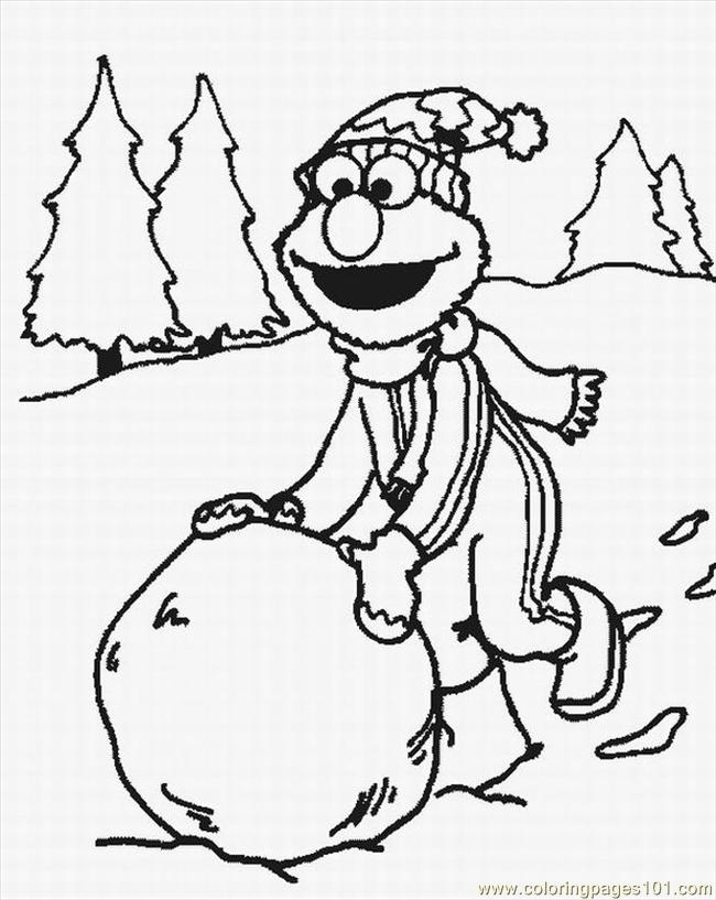 Coloring Pages Elmo Coloring Page Lrg (Cartoons  Elmo)| free printable
