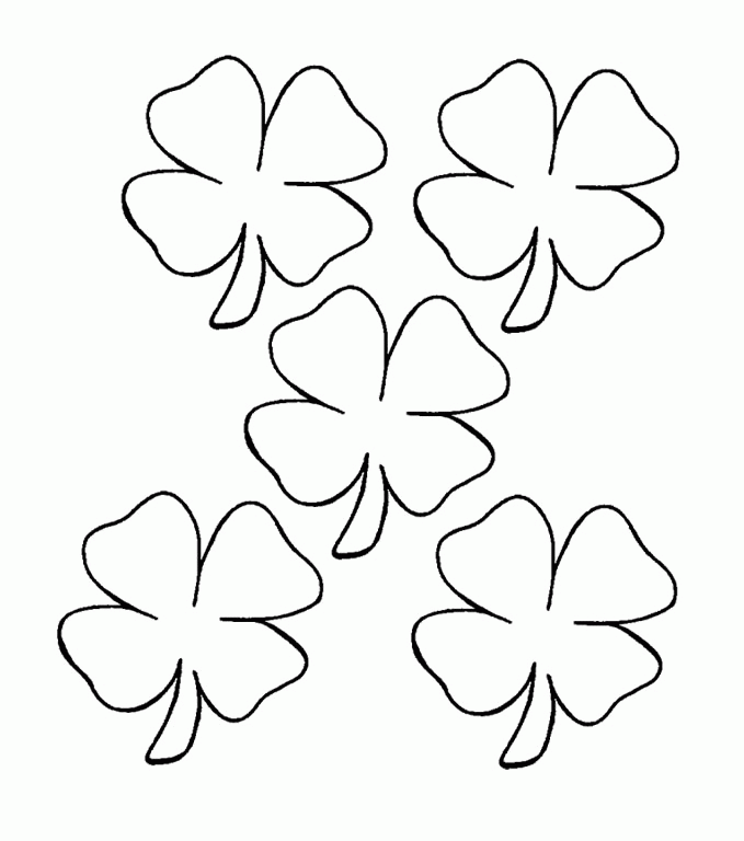 Download Four Leaf Clover Is Small And Beautiful Coloring Pages