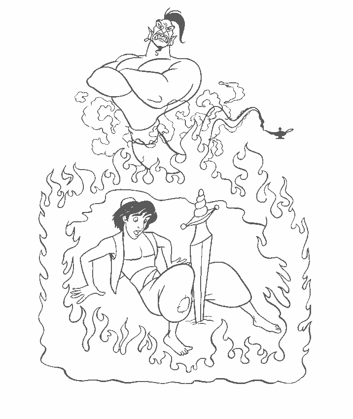 Coloring Page - Aladdin coloring Page
