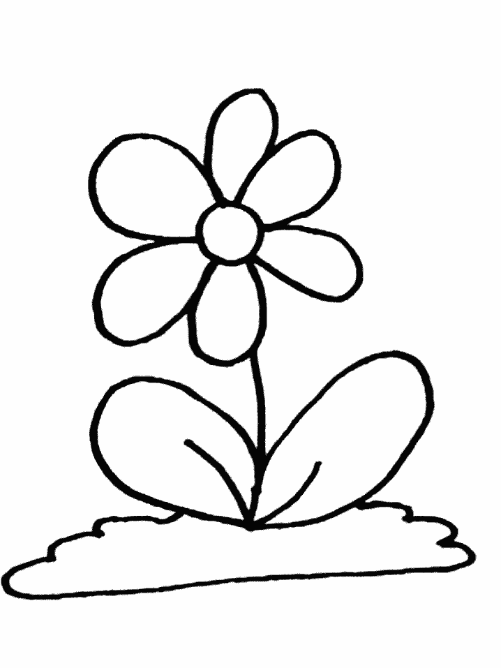 cartoon flower printable coloring pages