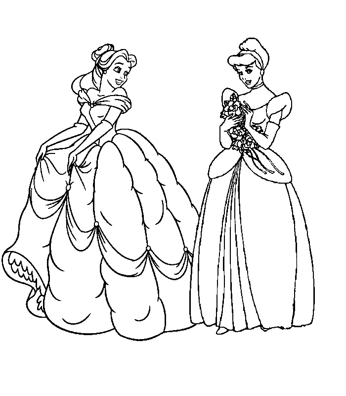 Disney Princesses | Free Printable Coloring Pages