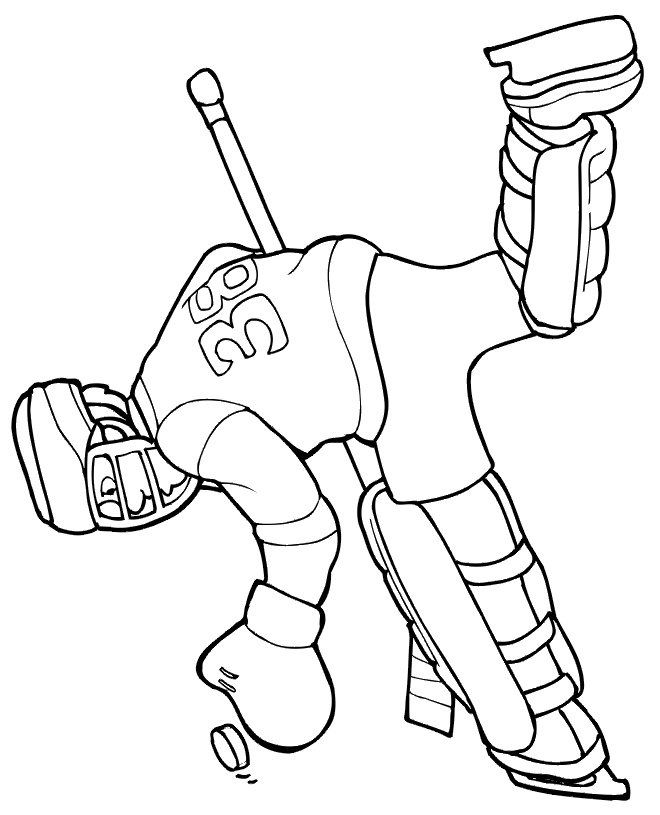 Hockey goalies Colouring Pages