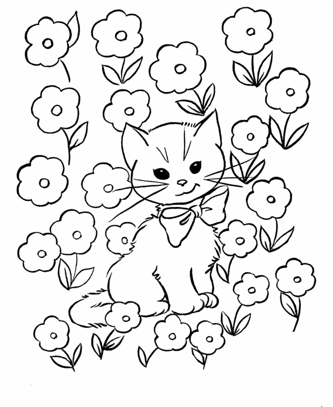 Kitten| Coloring Pages for Kids| Printable coloring pages